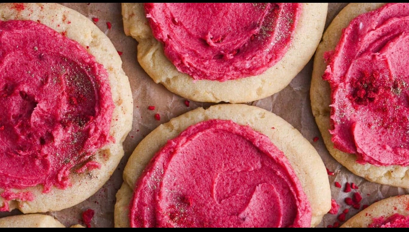 Raspberry Lemonade Frosted Sugar Cookie