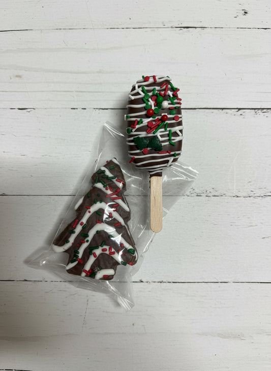 Chocolate Xmas Tree Cakecicle